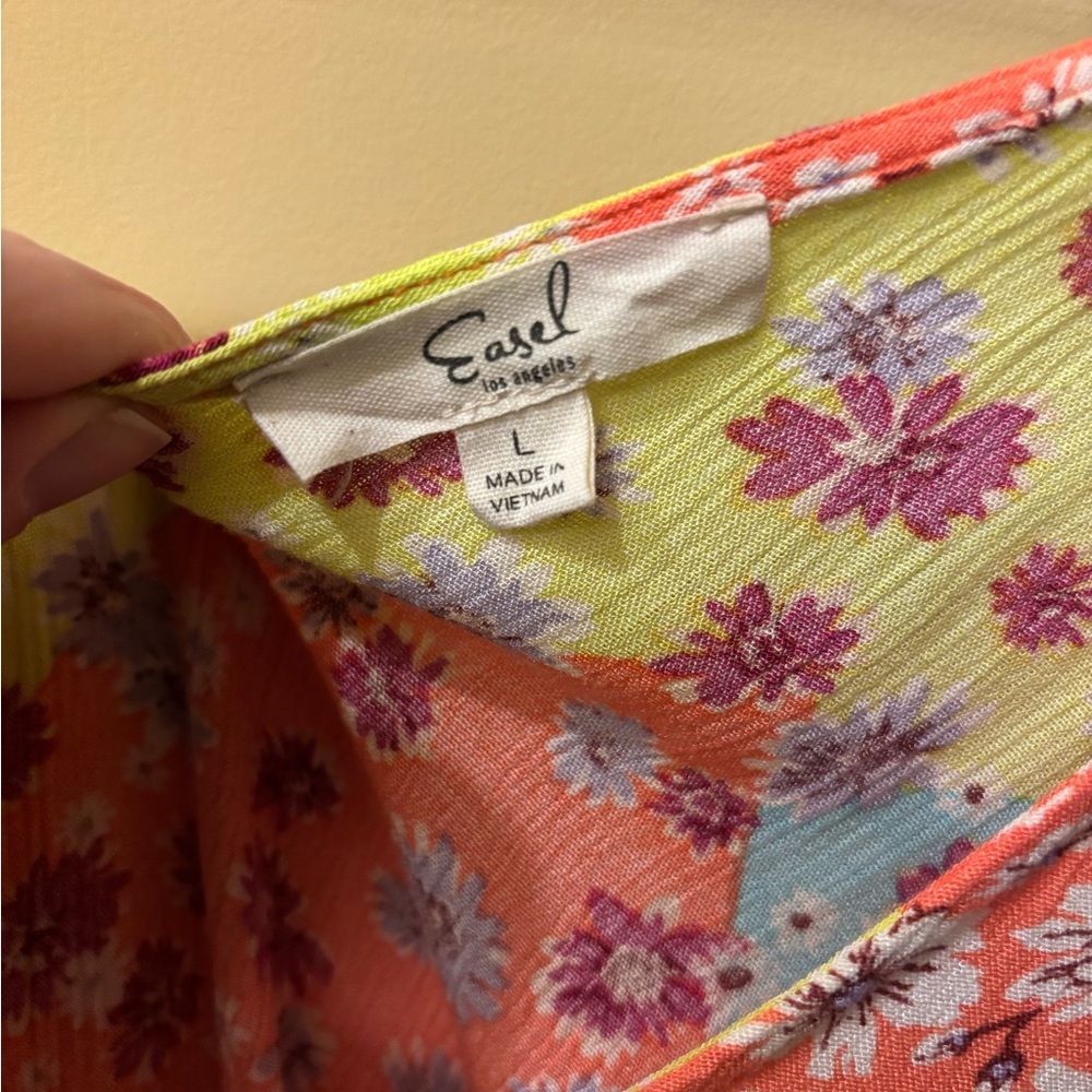 Easel Vibrant Floral Midi Dress - Picture 4 of 5